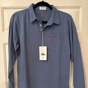 johnnie-O Big Boys Slate Blue Size 12 Long-Sleeve Polo Shirt